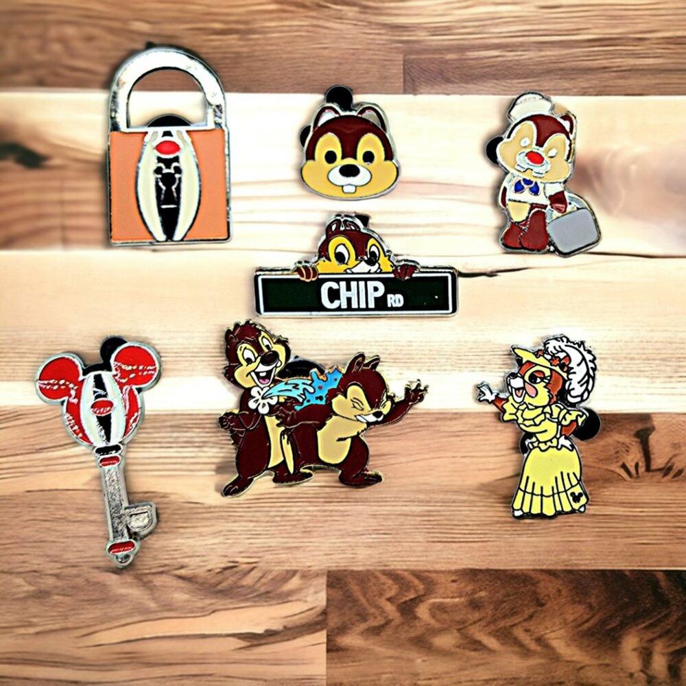 7 Chip and Dale Disney Parks Trading Pins, Plus 2 Bonus Pins
